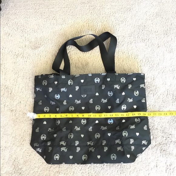 Pink Victoria’s Secret Zippered Canvas Tote NWT - Picture 3 of 8